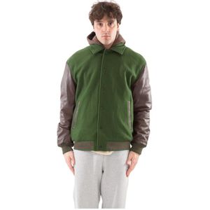 Timberland, Heren, Jassen, Groen, Maat: M Leer,