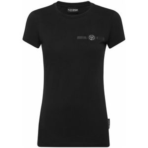 Plein Sport, Dames, Tops, Zwart, Maat: XS Katoen,