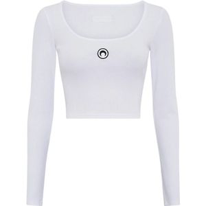 Marine Serre, Dames, Tops, Wit, Maat: M Jersey,