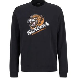 Barbour, Heren, Sweatshirts & Hoodies, Zwart, Maat: XL Katoen,