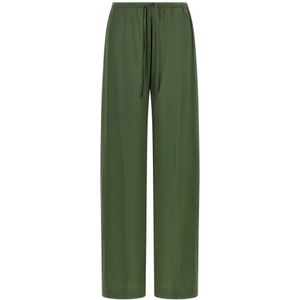 Dries Van Noten, Dames, Broeken, Groen, Maat: S Zijde,