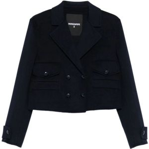 Patrizia Pepe, Dames, Jassen, Blauw, Maat: XS Wol,