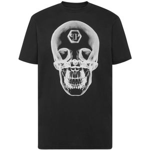 Philipp Plein, Heren, Tops, Zwart, Maat: XL Katoen,