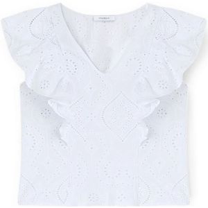 Motivi, Dames, Blouses & Shirts, Wit, Maat: 2XS Katoen,