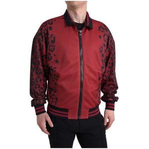Dolce & Gabbana, Heren, Jassen, Rood, Maat: L Nylon,