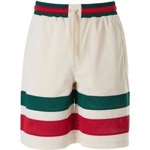 Gucci, Heren, Korte broeken, Beige, Maat: L Poliester,