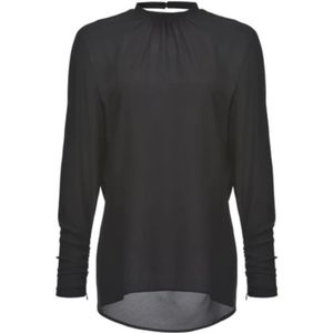 Pinko, Dames, Blouses & Shirts, Zwart, Maat: M
