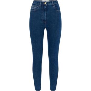 Elisabetta Franchi, Dames, Jeans, Blauw, Maat: W27 Katoen,