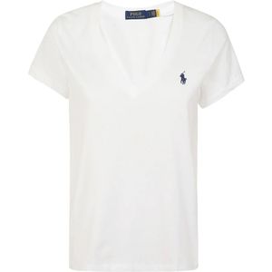 Ralph Lauren, Dames, Tops, Wit, Maat: L Katoen,