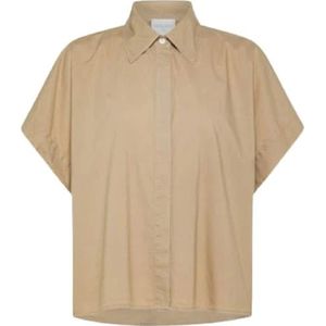 Forte Forte, Dames, Blouses & Shirts, Beige, Maat: S Katoen,