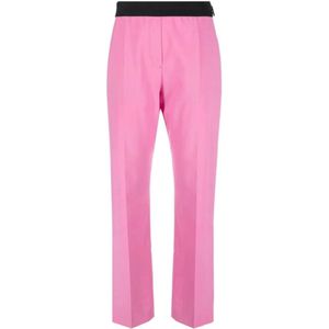 Msgm, Dames, Broeken, Roze, Maat: XS Zijde,