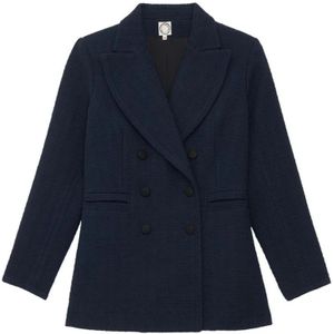 Ines de la Fressange Paris, Dames, Jassen, Blauw, Maat: S Leer,