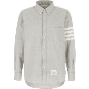 Thom Browne, Heren, Overhemden, Grijs, Maat: L Katoen,