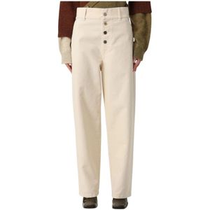 Moschino, Dames, Jeans, Beige, Maat: XS Katoen,