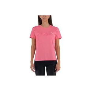 Lanvin Geborduurd T-shirt , Pink , Dames , Maat: M