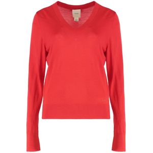 Calvin Klein, Dames, Truien, Rood, Maat: S Wol,