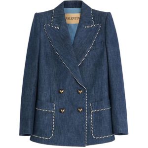 Valentino Garavani, Dames, Jassen, Blauw, Maat: XS