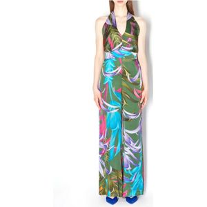 Kaos, Dames, Jumpsuits & Playsuits, Groen, Maat: 2XS Satijn,