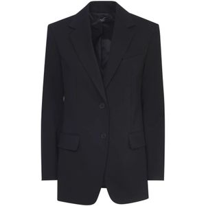 Weekend Max Mara, Dames, Jassen, Zwart, Maat: L Jersey,