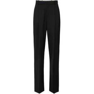 Elisabetta Franchi, Dames, Broeken, Zwart, Maat: M Wol,