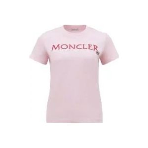 Moncler T-Hemden , Pink , Dames , Maat: L