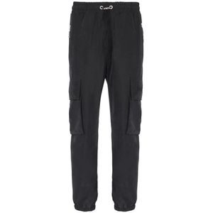 Balmain Vloeibare Cargo Broeken , Black , Heren , Maat: M