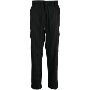 Versace Jeans Couture, Heren, Broeken, Zwart, Maat: M