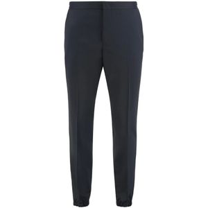 Zegna, Heren, Broeken, Blauw, Maat: L Wol,