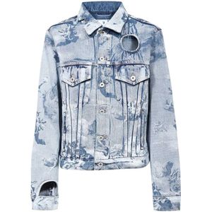 Off White, Dames, Jassen, Veelkleurig, Maat: XS Denim,