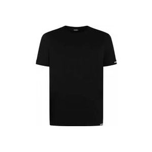 Dsquared2 T-Shirt en Polo , Black , Heren , Maat: M
