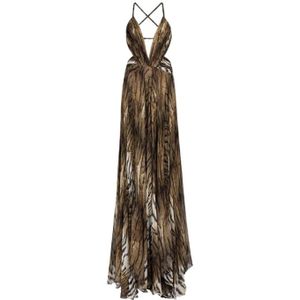 Roberto Cavalli, Dames, Jurken, Bruin, Maat: S Zijde,