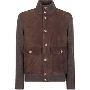 Brunello Cucinelli, Heren, Jassen, Bruin, Maat: L Kasjmier,