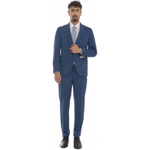 Michael Kors, Heren, Pakken, Blauw, Maat: XL Wol,