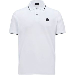 Moncler, Heren, Tops, Wit, Maat: L Katoen,