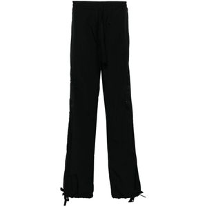 Msgm, Heren, Broeken, Zwart, Maat: S Polyamide,