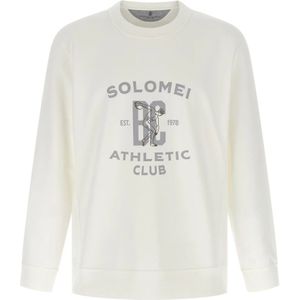 Brunello Cucinelli, Heren, Sweatshirts & Hoodies, Wit, Maat: L Katoen,