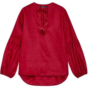Pennyblack, Dames, Blouses & Shirts, Rood, Maat: M Linnen,