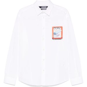 Jacquemus, Heren, Overhemden, Wit, Maat: M Katoen,