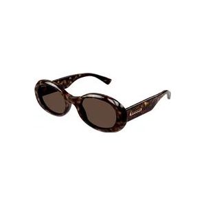 Gucci Bruine zonnebril voor vrouwen , Brown , Dames , Maat: 52 MM