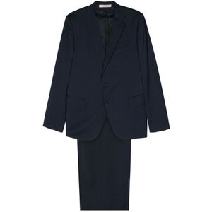 Valentino Garavani, Heren, Pakken, Blauw, Maat: 2XL Wol,