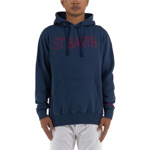 MC2 Saint Barth, Heren, Sweatshirts & Hoodies, Blauw, Maat: L Katoen,