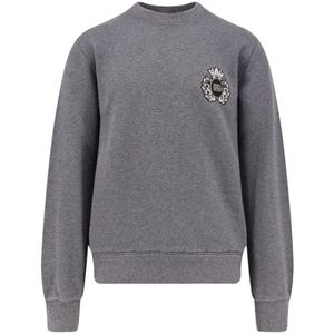 Dolce & Gabbana, Heren, Sweatshirts & Hoodies, Grijs, Maat: S Katoen,