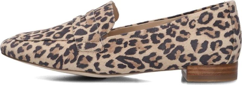 Peter Kaiser - 74240 - Damesloafers - Panterprint - Suède - Blokhak 1 cm