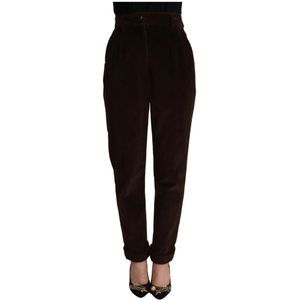 Dolce & Gabbana, Dames, Broeken, Rood, Maat: XS Katoen,