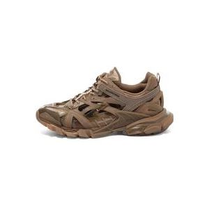 Balenciaga Track Imprint Mesh Sneakers , Beige , Dames , Maat: 34 EU
