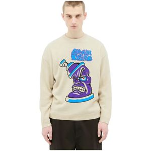 Brain Dead, Heren, Truien, Beige, Maat: M Wol,