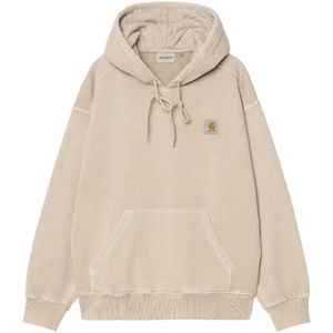 Carhartt Wip - Logo Hoodie - Cream - Katoen - Verstelbare Capuchon