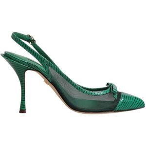 Dolce & Gabbana, Dames, Schoenen, Groen, Maat: 36 EU Leer,