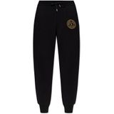 Versace Jeans Couture - Trainingsbroeken - Zwart - Dames - Katoen - Geborduurd Logo