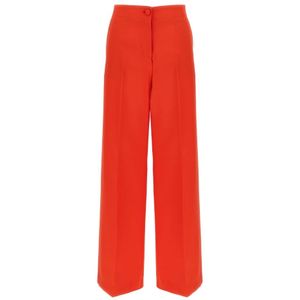 Brioni, Dames, Broeken, Rood, Maat: 2XS Zijde,